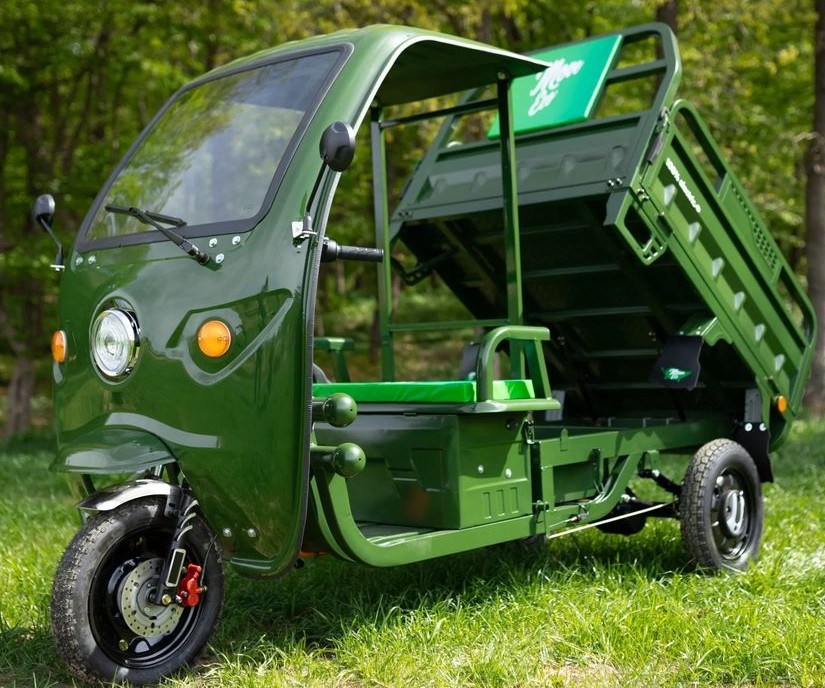 Cabine de Protection Métallique avec Essuie-Glace pour Triporteur Électrique Cargo 500